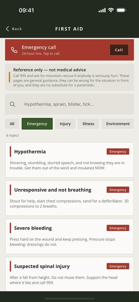 The first aid library in Peaks and Paths