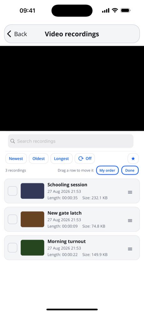 The list in drag-to-reorder mode