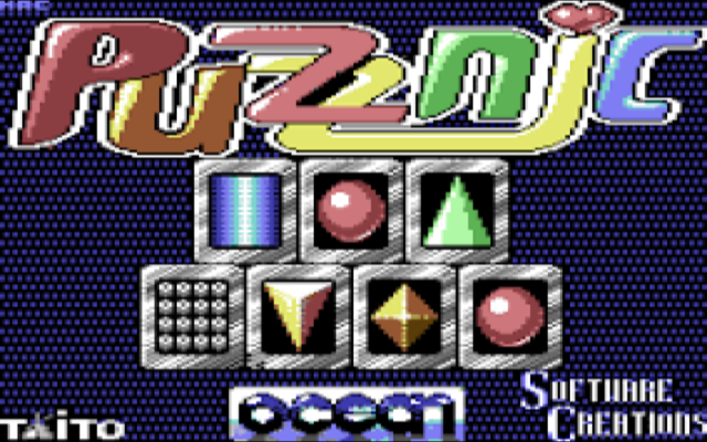 Puzznic on the Commodore 64, screenshot 1